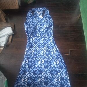 Tommy Bahama Carmela Sand Dollar Bay Short Dress Size XS/TP Island Navy Blue